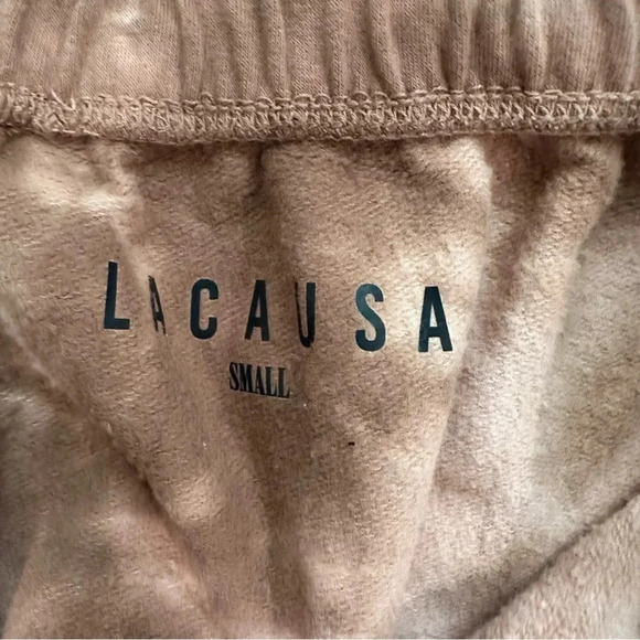 Lacausa Anthropologie Mauve Tie Dye Joggers Sz Small NWT - Picture 5 of 8